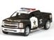 Іграшкова металева машинка Kinsmart Chevrolet Silverado 2014 Police чорний матовий KT5381WPMBL фото 1