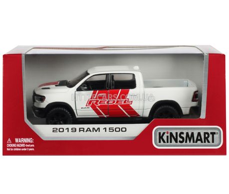 Іграшкова металева машинка Kinsmart KT5413WFW Dodge RAM 1500 2019 білий KT5413WFW фото