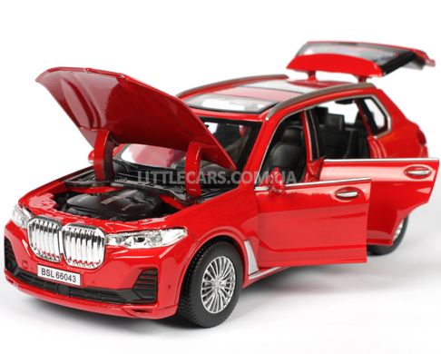 Іграшкова металева машинка Автопром BMW X7 (G07) 1:32 червона 6612R фото