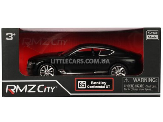 Іграшкова металева машинка RMZ City Bentley Continental GT 2017 чорний матовий 554043MBL фото