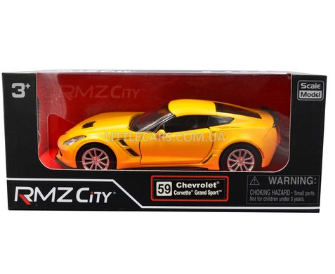 Іграшкова металева машинка Chevrolet Corvette Grand Sport 1:37 RMZ City 554039 жовтий матовий 554039MY фото