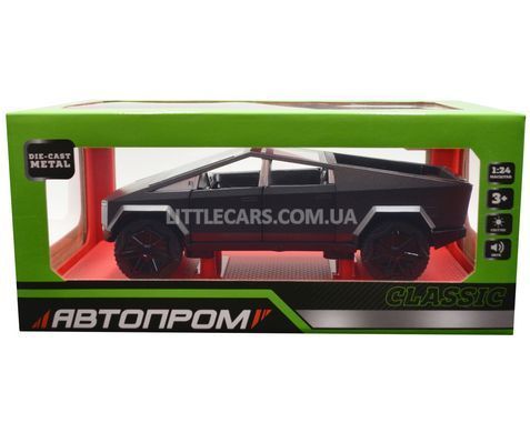 Іграшкова машинка Tesla Cybertruck 1:24 Автопром AP7725 темно-сіра AP7725DG фото