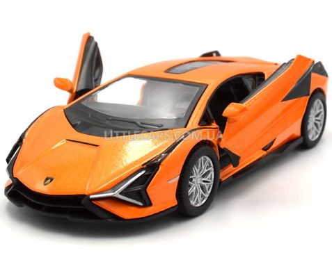 Іграшкова металева машинка Lamborghini Sian FKP 37 1:40 Kinsmart KT5431W помаранчева KT5431WO фото