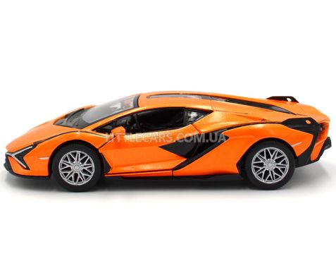 Іграшкова металева машинка Lamborghini Sian FKP 37 1:40 Kinsmart KT5431W помаранчева KT5431WO фото