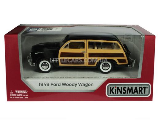 Іграшкова металева машинка Kinsmart Ford Woody wagon 1949 чорний KT5402WBL фото