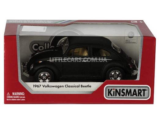 Іграшкова металева машинка Kinsmart Volkswagen Beetle Classical 1967 чорний матовий KT5057WMBL фото