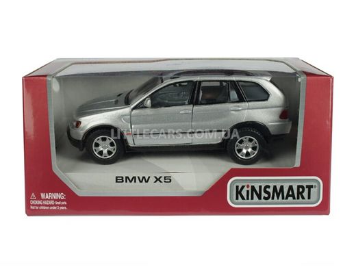 Іграшкова металева машинка Kinsmart BMW X5 сірий KT5020WG фото