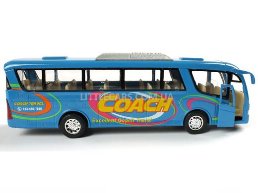Kinsfun Bus Excellent Coach Travel Автобус синій KS7101WB фото