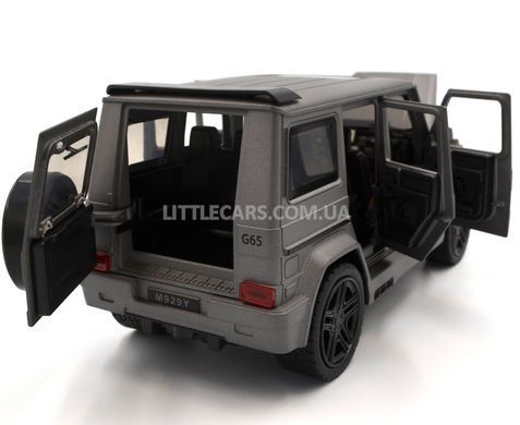 Іграшкова металева машинка Mercedes-Benz G-Wagen 65 AMG Brabus 1:23 Автопром AP7717 сірий матовий AP7717G фото