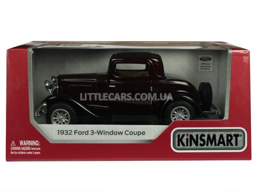 Kinsmart Ford 3-Window Coupe 1932 темно-червоний