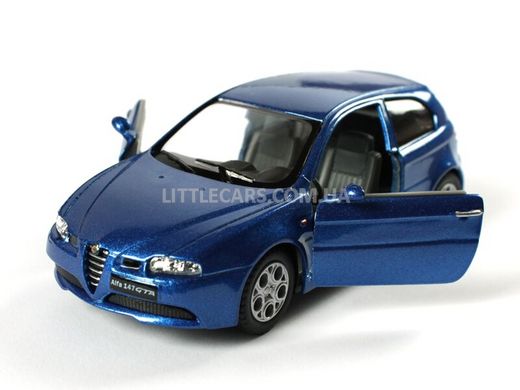 Іграшкова металева машинка Kinsmart Alfa Romeo 147 GTA 2002 синя KT5085WB фото
