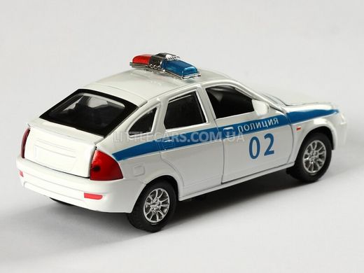 Іграшкова металева машинка Автосвіт ВАЗ Пріора поліцейська AS2051W фото