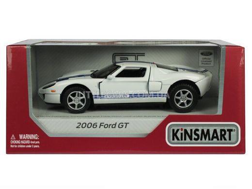 Іграшкова металева машинка Kinsmart Ford GT 2006 білий KT5092WW фото