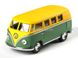 Іграшкова металева машинка Kinsmart Volkswagen Classical Bus 1962 зелено-жовтий матовий KT5060WMGN фото 1