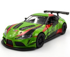 Металлическая модель машины Kinsmart KT5421WF Toyota GR Supra Racing Concept 1:34 зеленая с наклейкой KT5421WFG фото