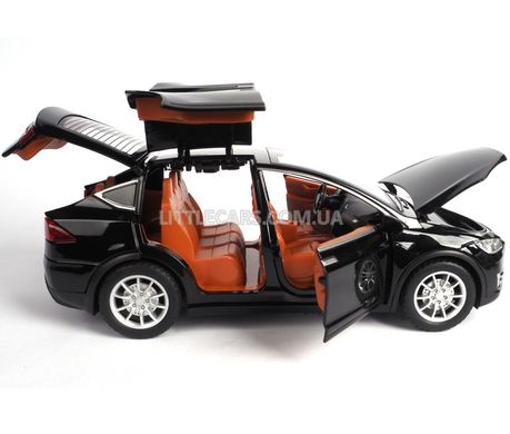 Іграшкова металева машинка Tesla Model X Автосвіт AP-1722 1:24 чорна AP-1722BL фото