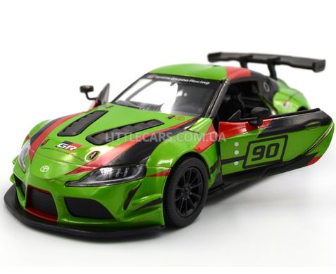 Іграшкова металева машинка Kinsmart KT5421WF Toyota GR Supra Racing Concept 1:34 зелена з наклейкою KT5421WFG фото