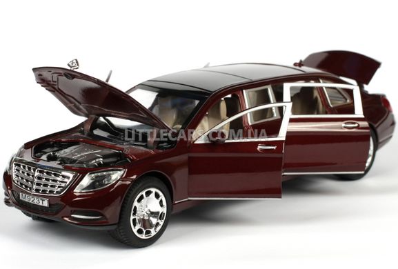 Металлическая модель машины Автопром Mercedes-Benz Maybach 1:24 темно-красный 7686DR фото