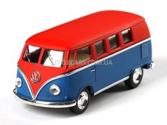 Металлическая модель машины Kinsmart Volkswagen Classical Bus 1962 сине-красный матовый KT5060WMB фото
