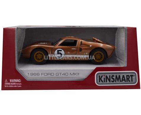 Іграшкова металева машинка Kinsmart KT5427WF Ford GT40 MKII Heritage коричневий KT5427WFBR фото
