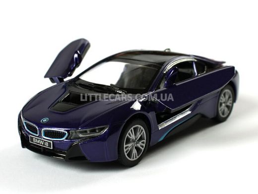 Іграшкова металева машинка Kinsmart BMW i8 фіолетовий KT5379WAVL фото