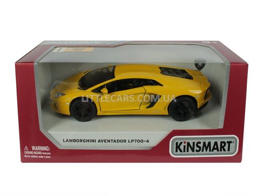 Іграшкова металева машинка Kinsmart Lamborghini Aventador LP700-4 жовтий KT5355WY фото