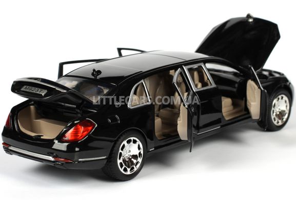 Іграшкова металева машинка Автопром Mercedes-Benz Maybach 1:24 чорний 7686BL фото