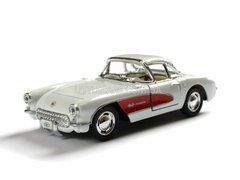 Іграшкова металева машинка Kinsmart Chevrolet Corvette 1957 білий KT5316WW фото