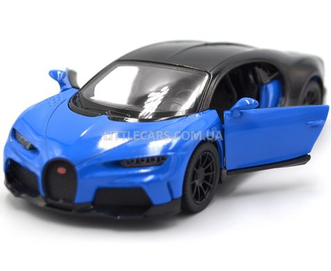 Іграшкова металева машинка Bugatti Chiron Super Sport 1:36 Kinsmart KT5423W чорно-синя KT5423WB фото
