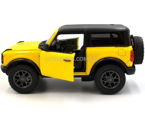 Іграшкова металева машинка Ford Bronco 2022 1:34 Kinsmart KT5438WB жовтий KT5438WBY фото