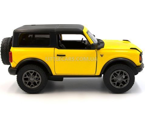 Іграшкова металева машинка Ford Bronco 2022 1:34 Kinsmart KT5438WB жовтий KT5438WBY фото