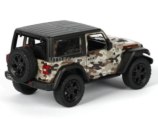 Іграшкова металева машинка Kinsmart Jeep Wrangler в коричневому камуфляжі KT5420WBBR фото