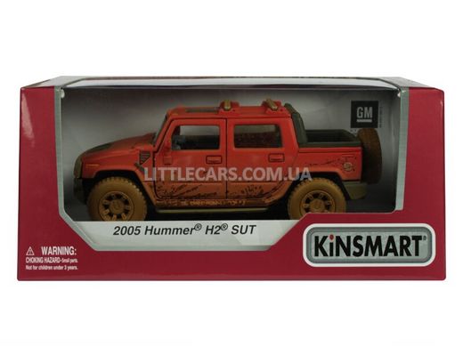 Моделька машины Kinsmart Hummer H2 SUT грязно-красный KT5097WYR фото