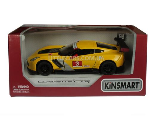 Іграшкова металева машинка Kinsmart Chevrolet Corvette CTR жовтий KT5397WY фото
