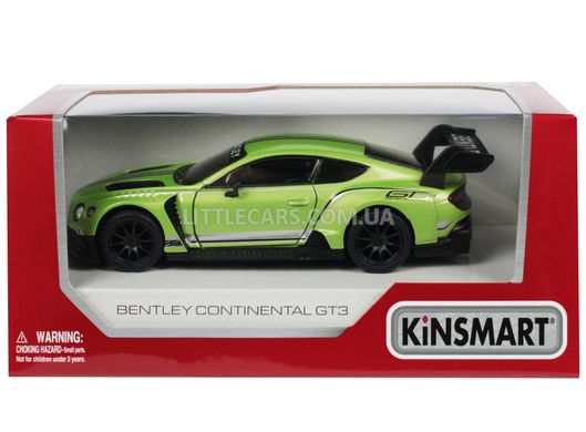 Іграшкова металева машинка Kinsmart Bentley Continental GT3 зелений KT5417WGN фото