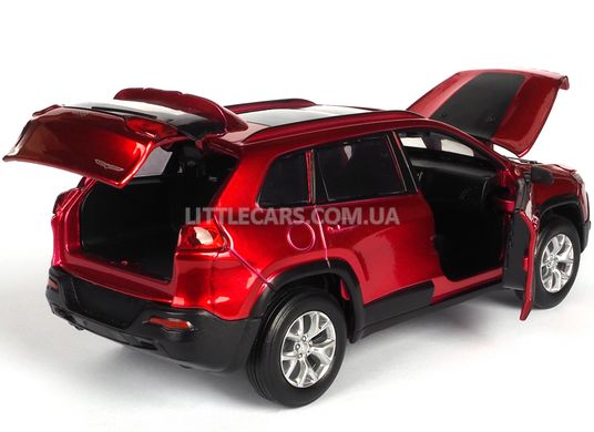 Іграшкова металева машинка Автопром Jeep Cherokee 2018 1:34 червоний 68375R фото