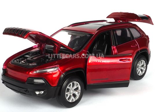 Металлическая модель машины Автопром Jeep Cherokee 2018 1:34 красный 68375R фото