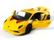 Іграшкова металева машинка Kinsmart Lamborghini Sesto Elemento жовта KT5359WY фото 2