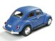 Іграшкова металева машинка Kinsmart Volkswagen Beetle Classical 1967 синій матовий KT5057WMB фото 3