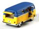 Металлическая модель машины Kinsmart Volkswagen Classical Bus 1962 желто-синий матовый KT5060WMY фото 2