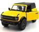 Іграшкова металева машинка Ford Bronco 2022 1:34 Kinsmart KT5438WB жовтий KT5438WBY фото 2