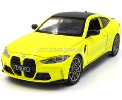 Іграшкова металева машинка BMW M4 (G82) 1:24 Автопром 68280A жовта 68280A фото