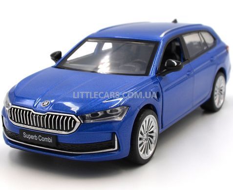 Іграшкова машинка Skoda Superb Combi 1:36 з зарядною станцією Автопром 68744 синя 68744B фото