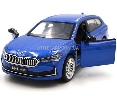 Іграшкова машинка Skoda Superb Combi 1:36 з зарядною станцією Автопром 68744 синя 68744B фото