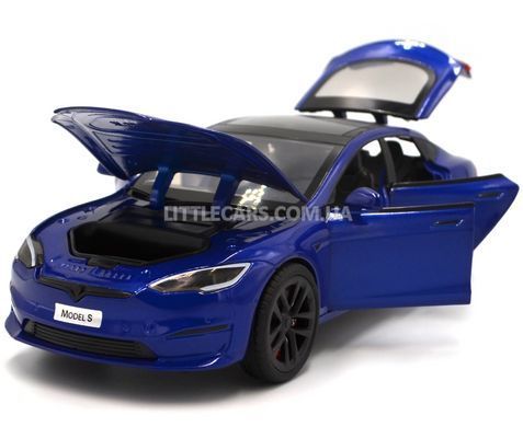 Іграшкова машинка Tesla Model S Plaid 1:28 Автопром AP7713 синя AP7713B фото