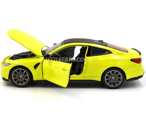 Іграшкова металева машинка BMW M4 (G82) 1:24 Автопром 68280A жовта 68280A фото