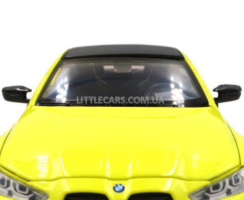 Іграшкова металева машинка BMW M4 (G82) 1:24 Автопром 68280A жовта 68280A фото