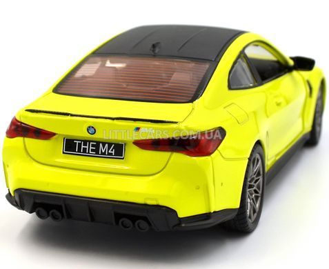 Іграшкова металева машинка BMW M4 (G82) 1:24 Автопром 68280A жовта 68280A фото