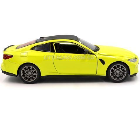 Іграшкова металева машинка BMW M4 (G82) 1:24 Автопром 68280A жовта 68280A фото