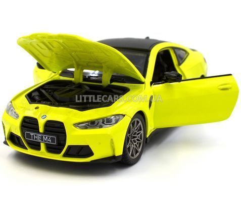 Іграшкова металева машинка BMW M4 (G82) 1:24 Автопром 68280A жовта 68280A фото